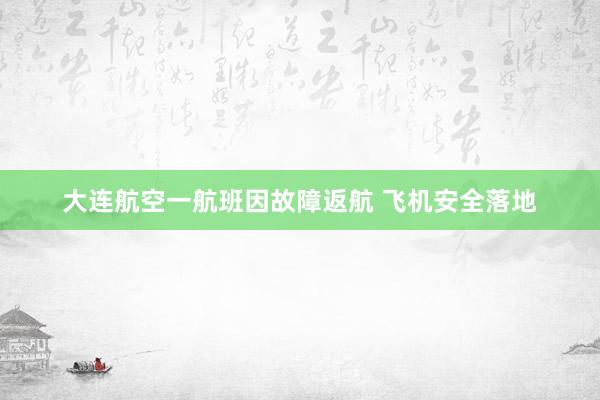 大连航空一航班因故障返航 飞机安全落地